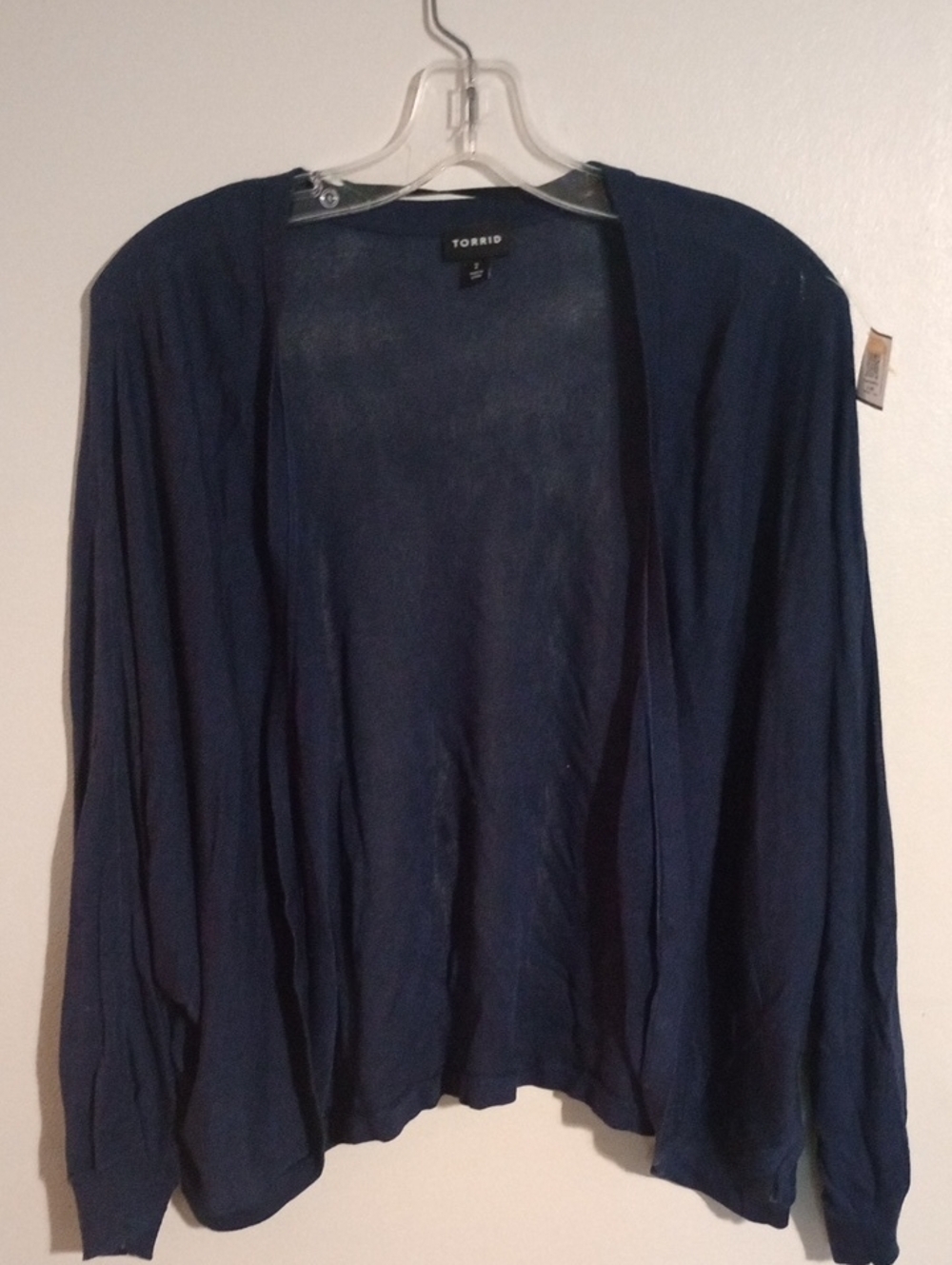 Torrid Navy Blue Open-Front Long Sleeve Cardigan Size2